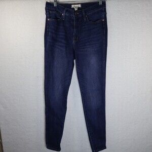 Madewell‎ Women's Size 29 10" High Rise Skinny Jeans Dark Wash Stretch